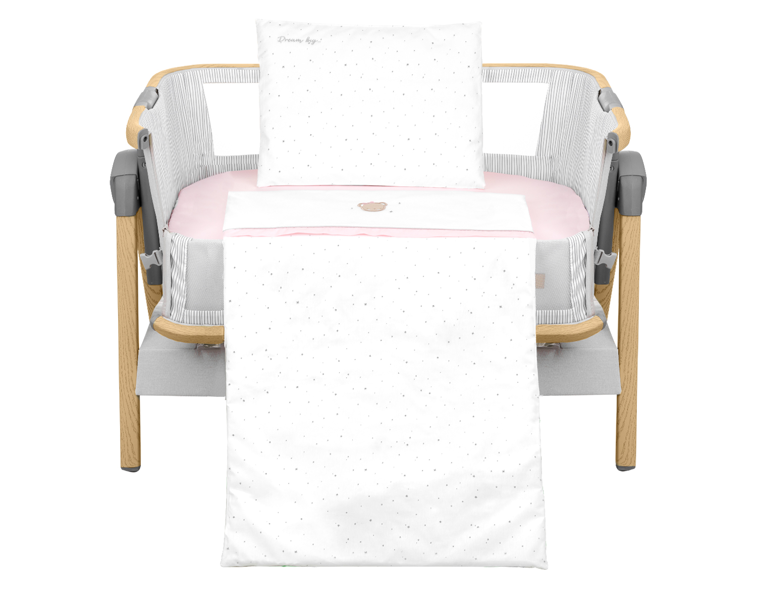Бебешки спален комплект Dream Big Pink 5 части