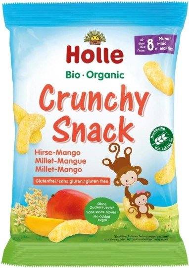 Био снакс Holle Crunchy Snack с просо и манго