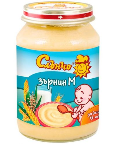 Бебешко пюре слънчо зърнин м 190 г.