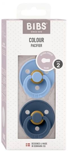 Залъгалки Bibs Colour, Sky Blue-Steel Blue, 6-18 м, 2 броя