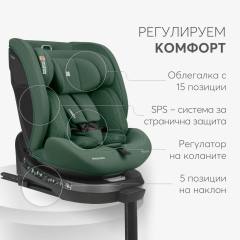 KikkaBoo i-Orbit 2025 i-Size столче за кола 40-150 см, черно
