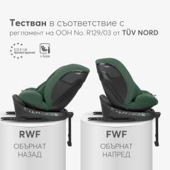 KikkaBoo i-Orbit 2025 i-Size столче за кола 40-150 см, черно