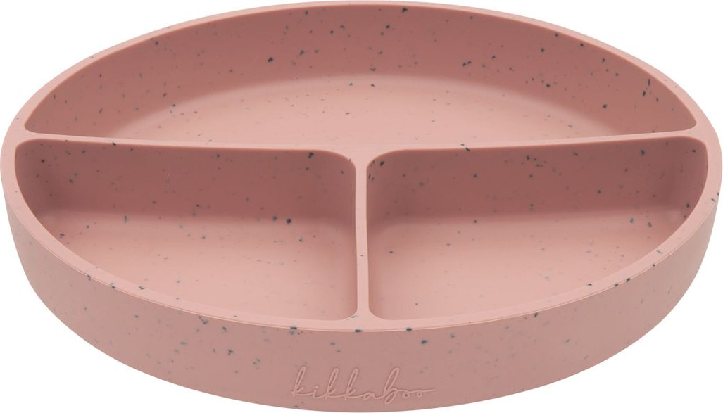 Силиконова чиния Divided Plate with suction base Blush