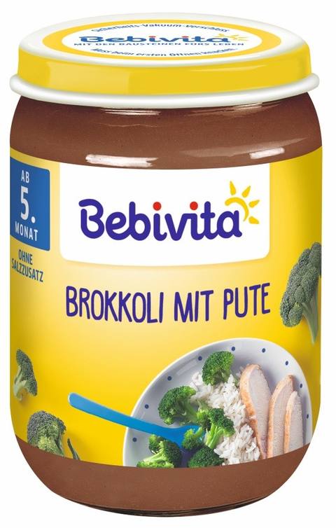 Бебешко пюре Bebivita броколи и пуешко месо 190 г
