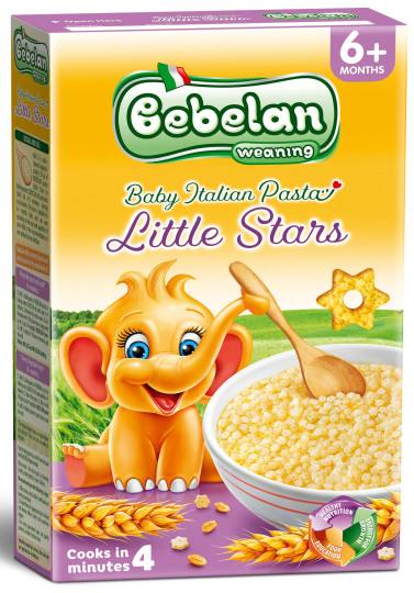 Бебешка италианска паста Bebelan Little Stars 6+ м