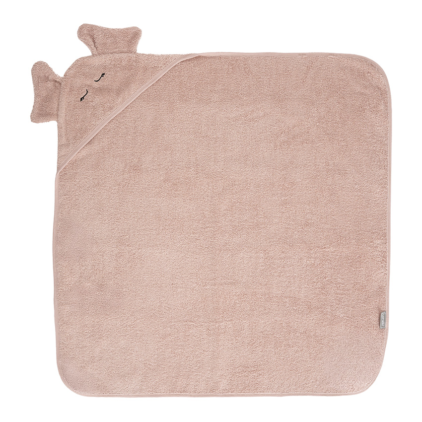 Бебешка хавлия с качулка и бродерия 90x90 см Rose Smoke
