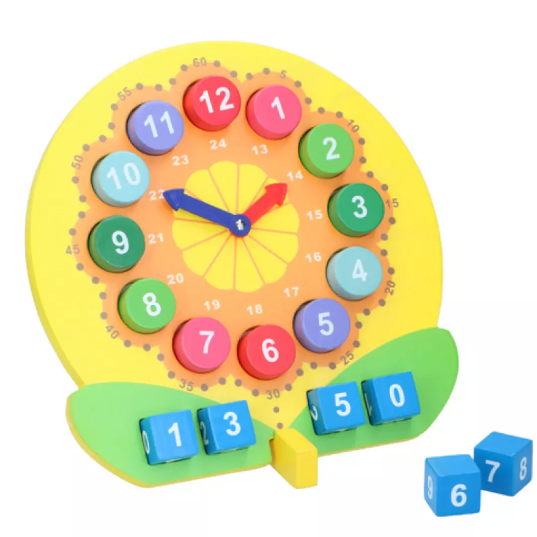 Дървен образователен часовник clock educational playset 20 pcs. 29.5x29.5x1.5cm
