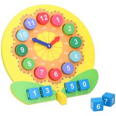 Дървен образователен часовник clock educational playset 20 pcs. 29.5x29.5x1.5cm