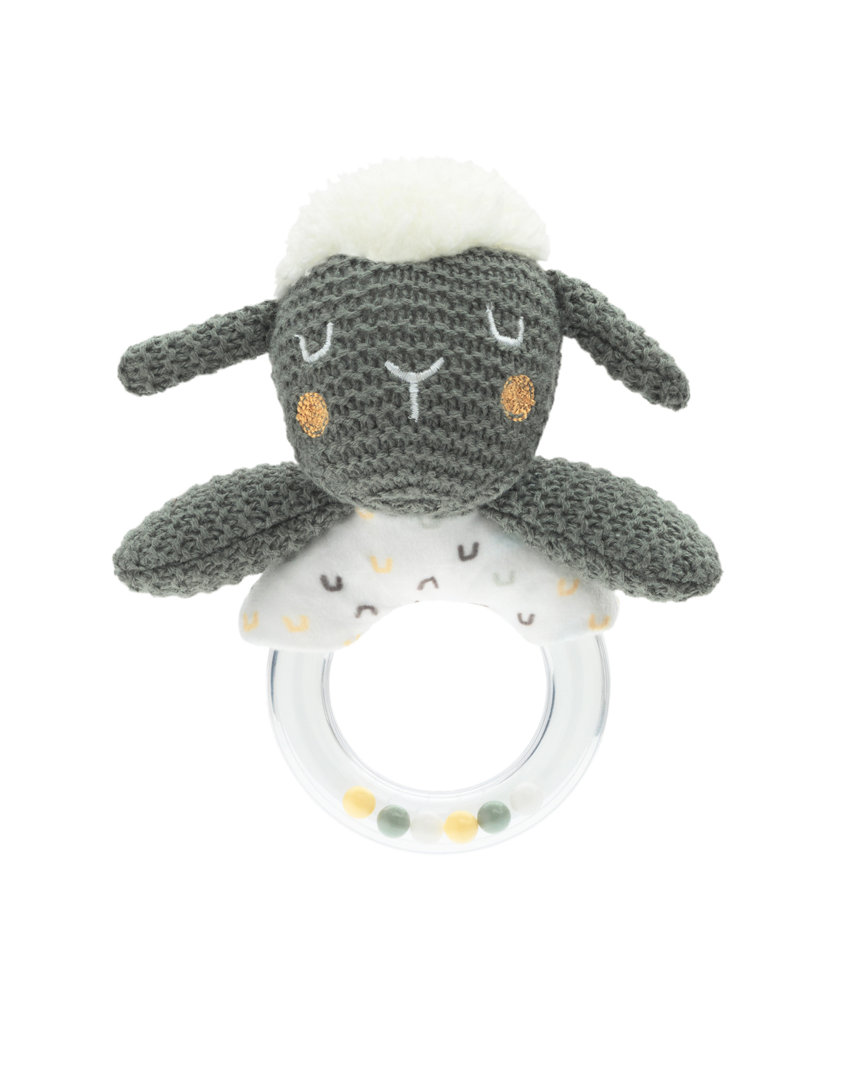 Плюшена дрънкалка с ринг Sleepy Sheepy