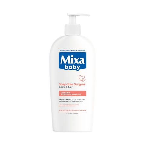 Бебешки измиващ гел без сапун за тяло и коса Mixa Baby 400 мл.