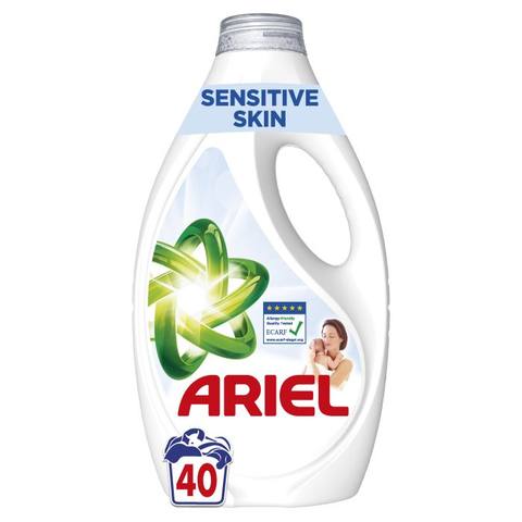Течен перилен препарат Ariel Sensitive Skin 40 пранета 1800 мл