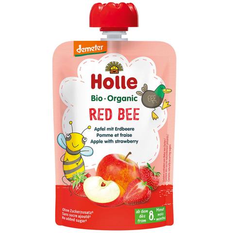 Бебешко пюре Holle RED BEE био ябълка и ягода 100 г