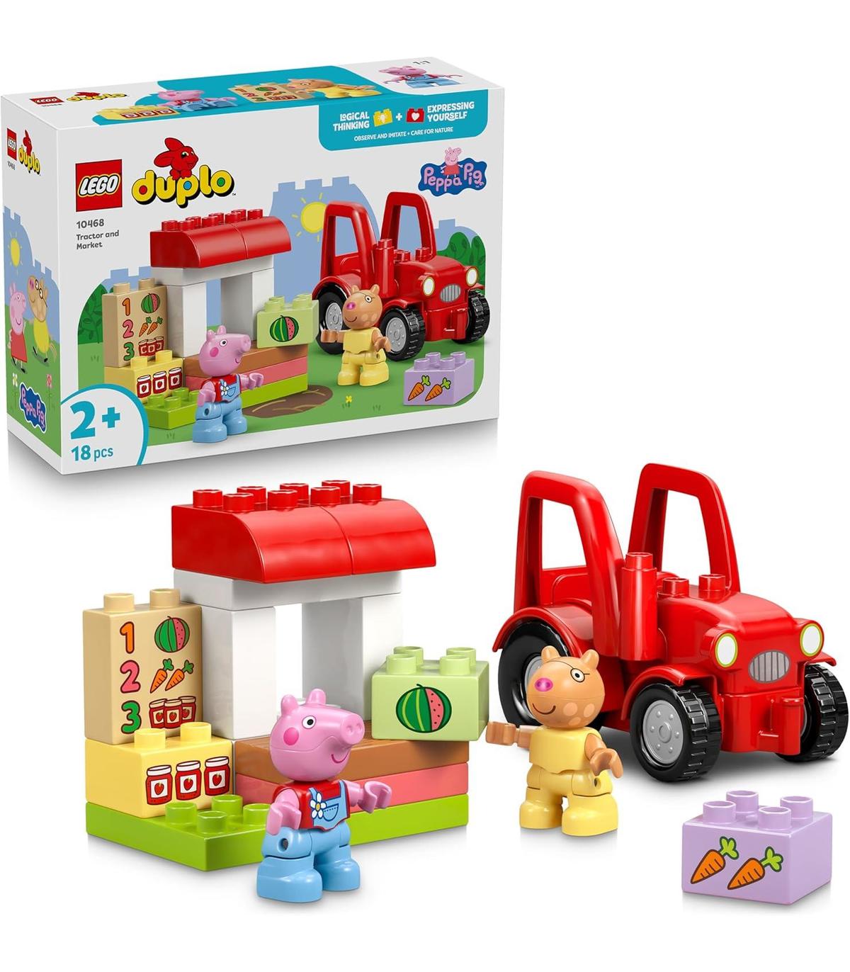 Конструктор Duplo 10468 Tractor and Market 18 бр.
