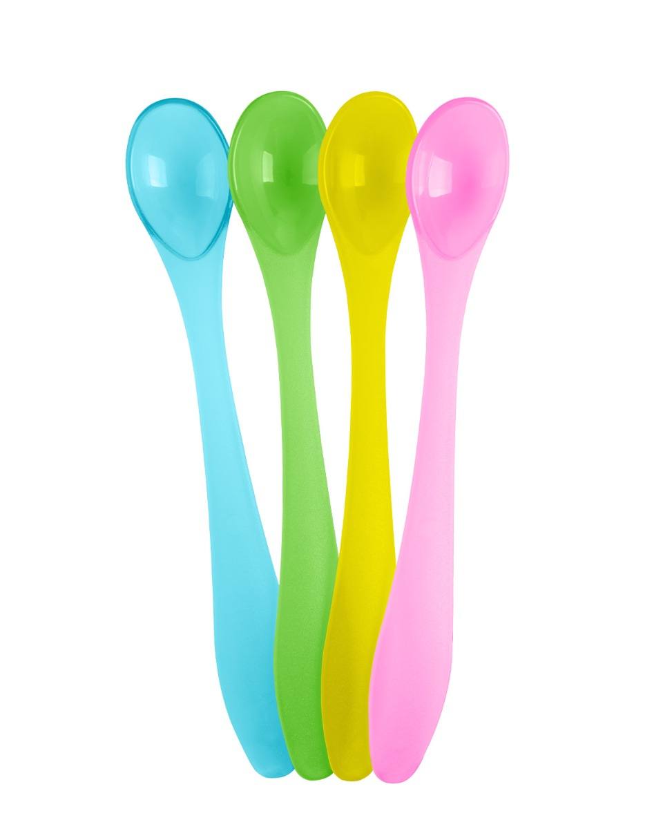 Бебешки лъжички KikkaBoo Rainbow, 4 броя