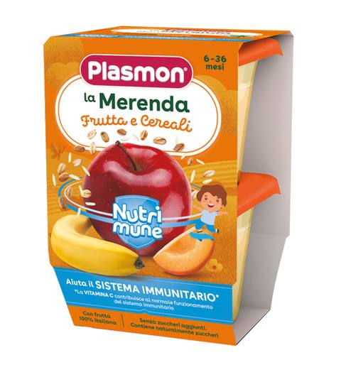 Млечен десерт Plasmon Nutrimune с плодове и овесени ядки 2х120гр