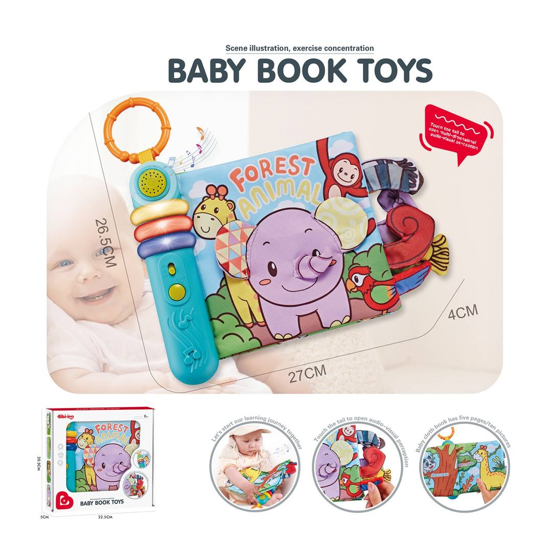 Бебешка текстилна книжка baby book toys forest animals no.6066