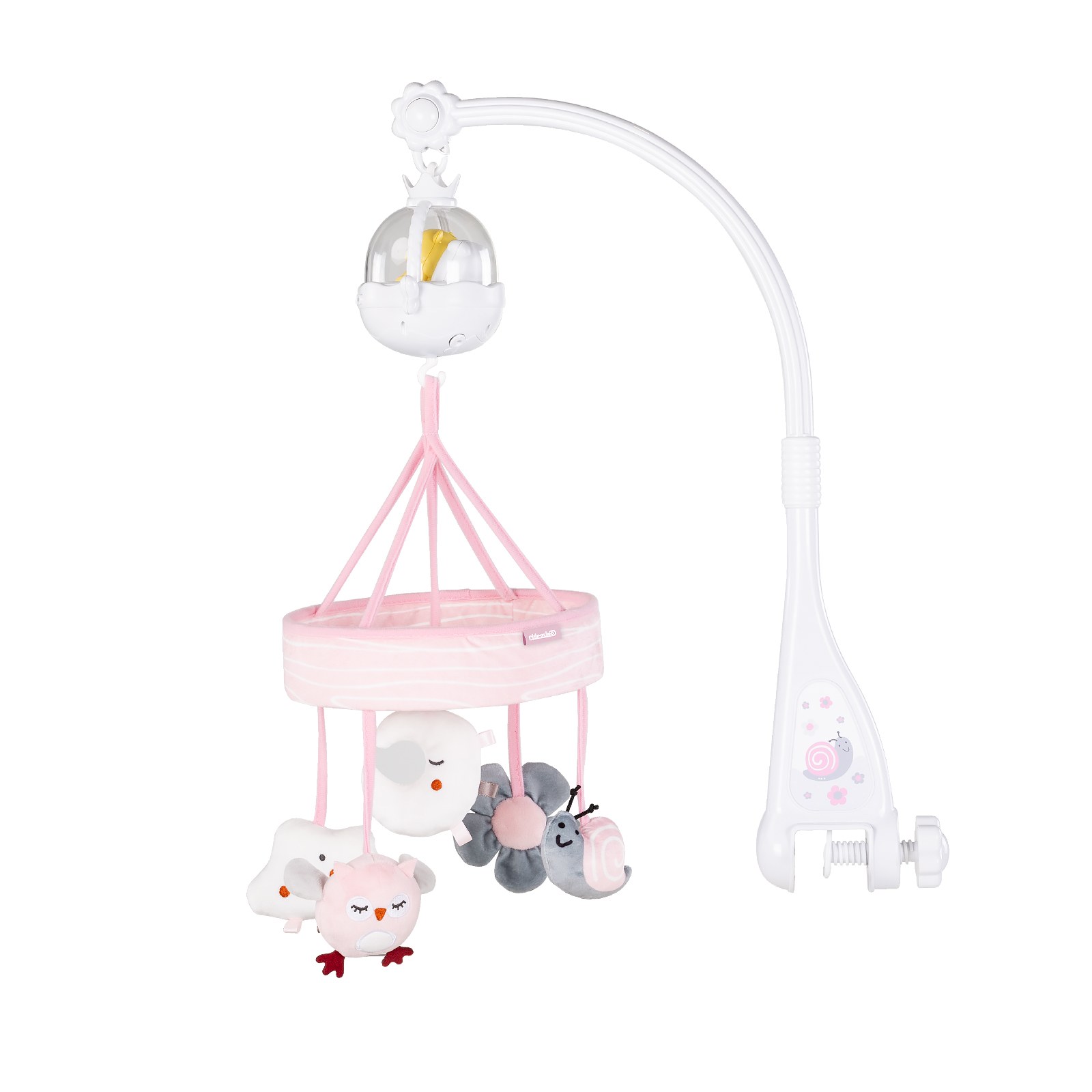 Музикална играчка за легло с проектор musical mobile for bed pink garden