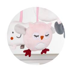 Музикална въртележка за кошара с проектор Chipolino, розова градина