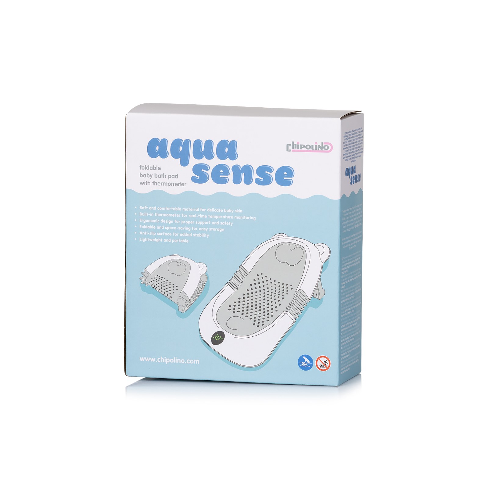 Подложка за къпане Aqua Sense с термометър