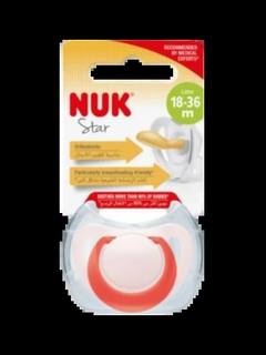 Залъгалка NUK Star силикон 18-36 м