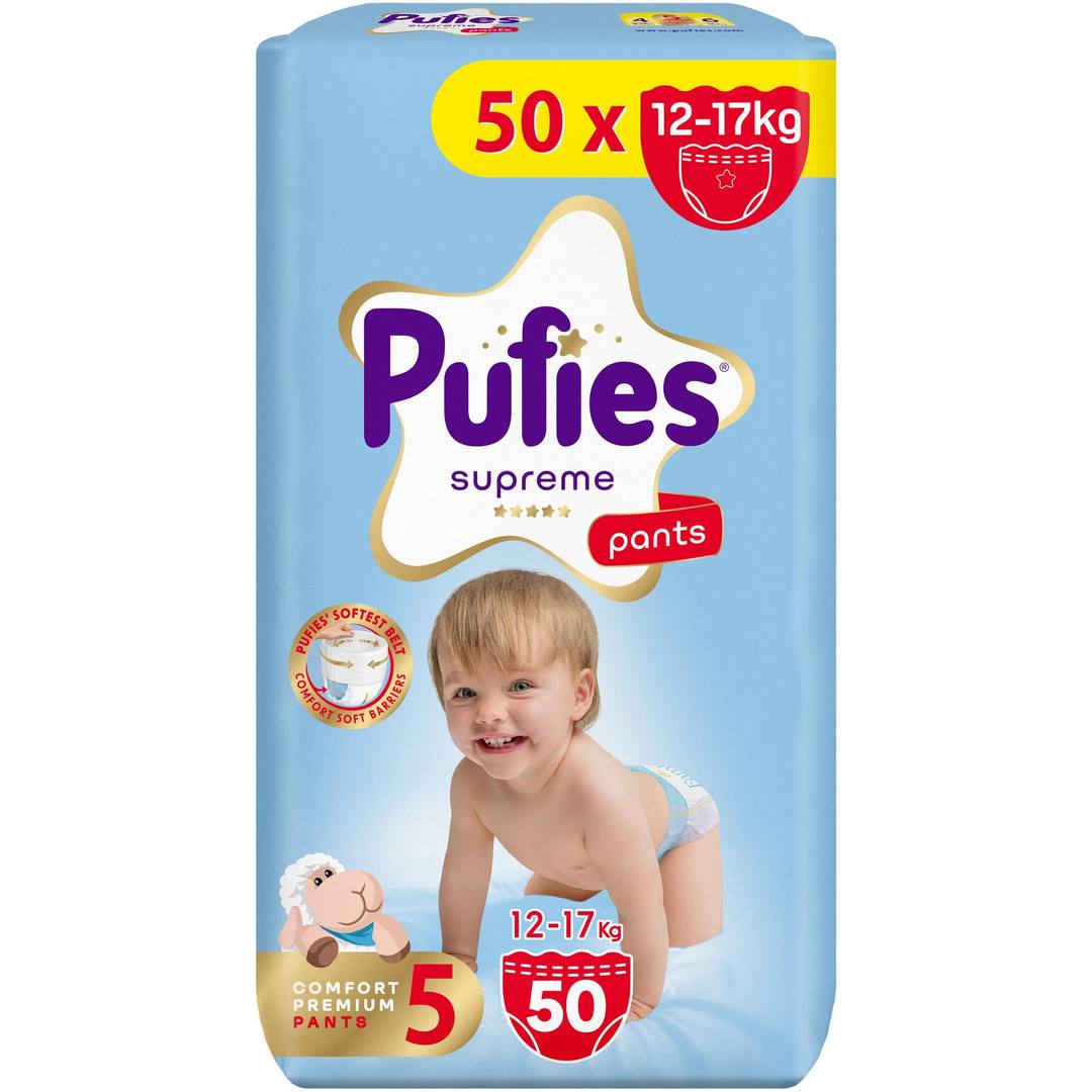 Пелени гащи Pufies Supreme Pants No. 5, 12-17 кг, 50 бр