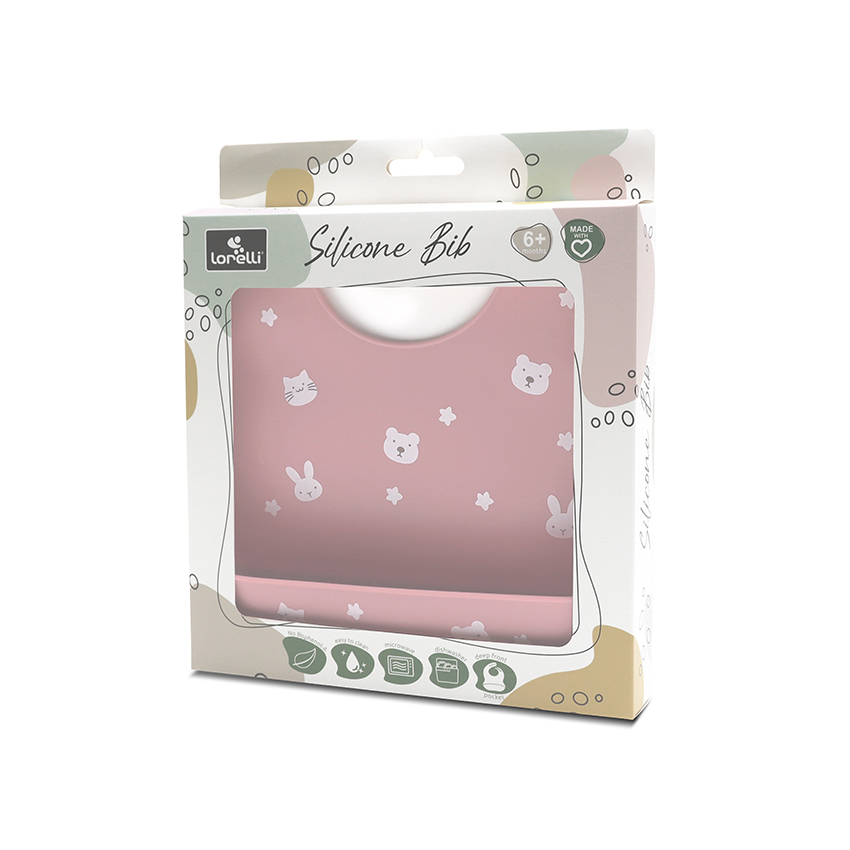 Силиконов лигавник Silicone Bib Deep Pink