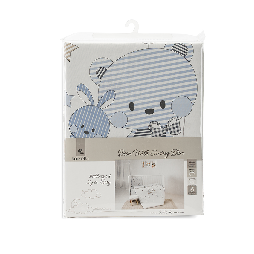 Спален комплект от 3 части Cosy Bear With Swing Blue