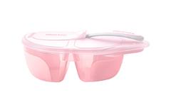 Бебешка купа с две отделения и лъжица tasty pink