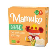 Бебешка каша Mamuko Organic Oat and corn porridge 10 порции 6+