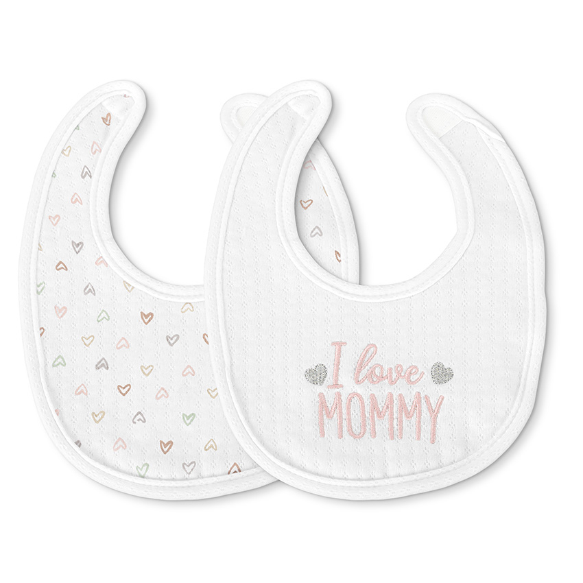 Лигавник за новородено Newborn Bib Natural 2 бр. With Velcro