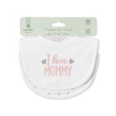 Лигавник за новородено Newborn Bib Natural 2 бр. With Velcro