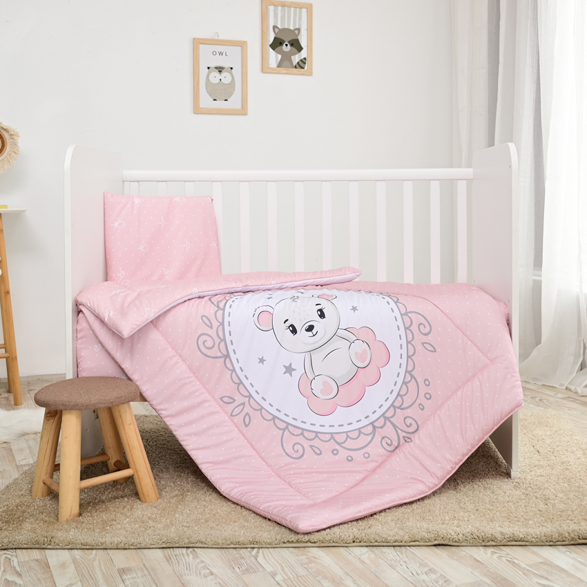 Спален комплект COSY Little Bear Pink 3 части