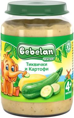 Бебешко пюре Bebelan тиквички и картофи 190 г