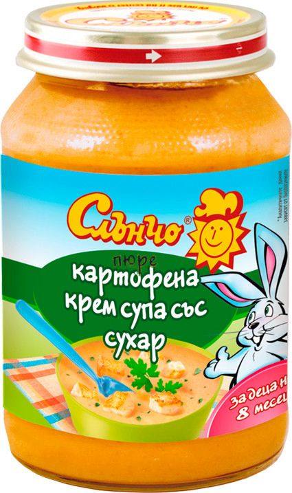 Картофена крем супа със сухар, 8+м, 190г.
