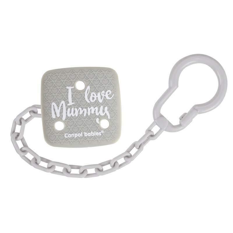 Клипс за залъгалка Canpol babies I Love Mummy 0m+