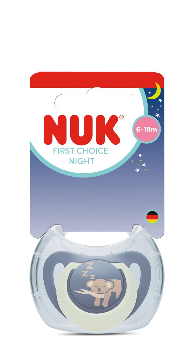 Залъгалка NUK First Choice Night 6-18м. 1 брой