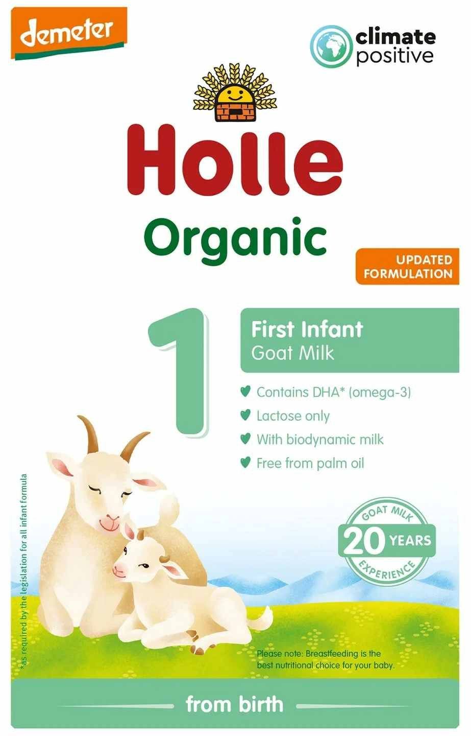 Адаптирано козе мляко Holle Organic 1 First Infant 400 г