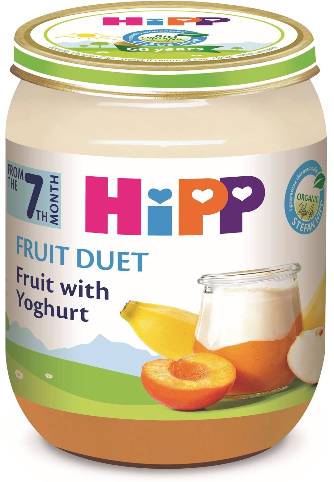 Бебешко пюре HiPP Organic Fruit Duet йогурт с плодове 160 г