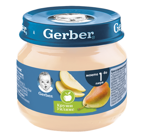 Бебешко пюре Gerber круши уилямс 80 г