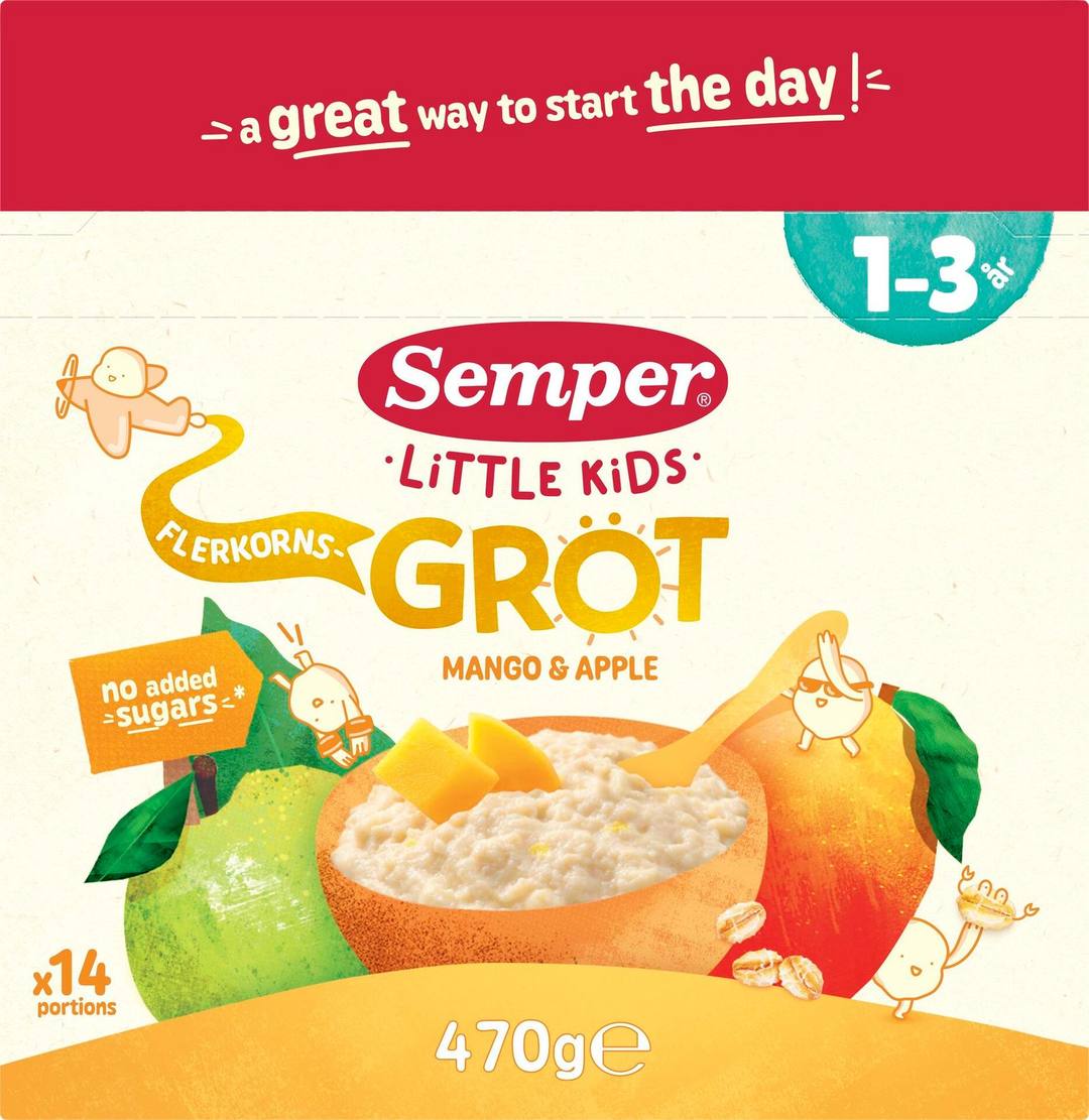 Многозърнеста каша Semper манго и ябълка 470 г
