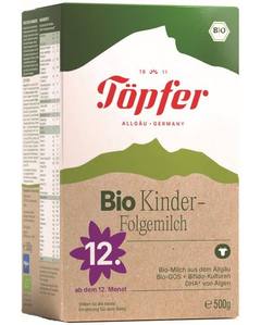 Адаптирано мляко Töpfer Bio Kinder-Folgemilch 12 500 г.