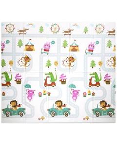 Детско сгъваемо термо килимче за игра Lorelli Wild Animals Avenue 180 - 200 см