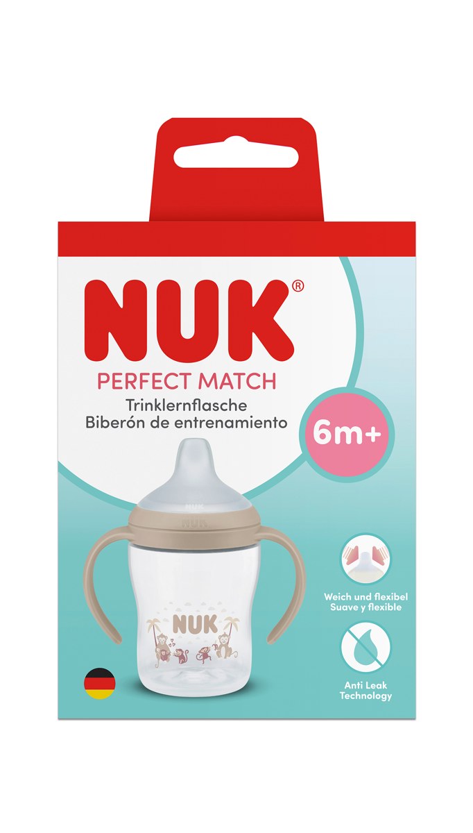 Бебешко шише за обучение NUK Perfect Match 6m+