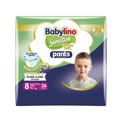 Преходни гащи Babylino Sensitive Cotton Soft Pants No.8 Extra Large 19+ kg 26 бр