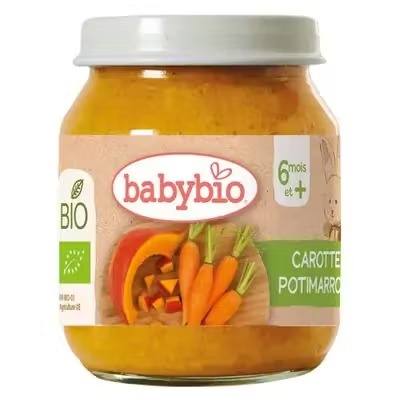 Бебешко пюре Babybio от моркови и тиква 6м+