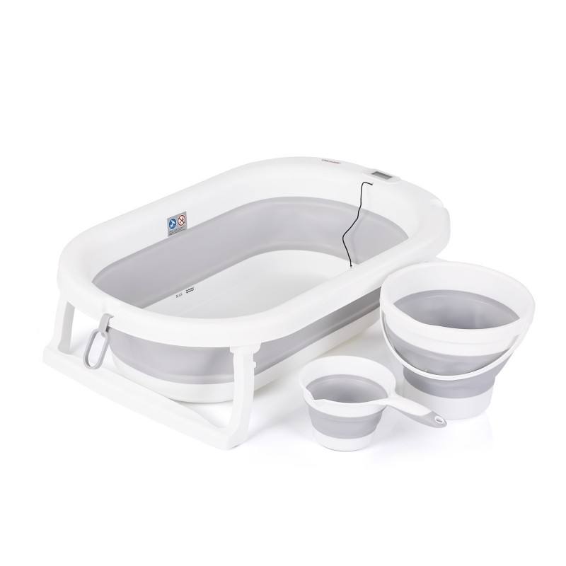 Бебешка вана сгъваема Bubble Spa с дигитален термометър и каничка