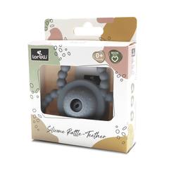 Бебешка гризалка-дрънкалка Silicone Rattle-Teether Grey