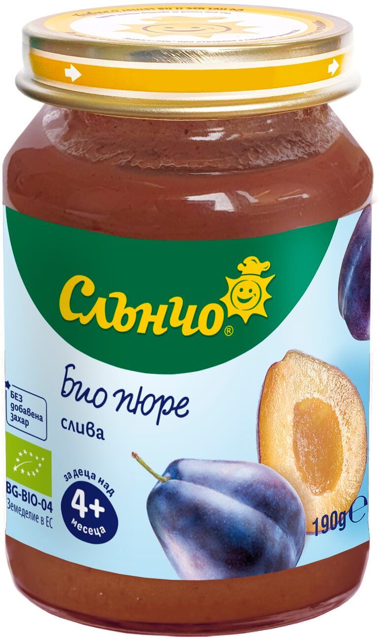 Бебешко био пюре слънчо слива 190 гр