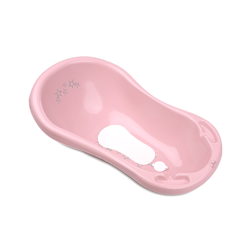 Бебешка вана с подложка против хлъзгане и оттичане Little Stars Pink