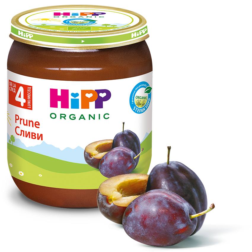 Бебешко пюре HiPP Organic сливи 125 г.